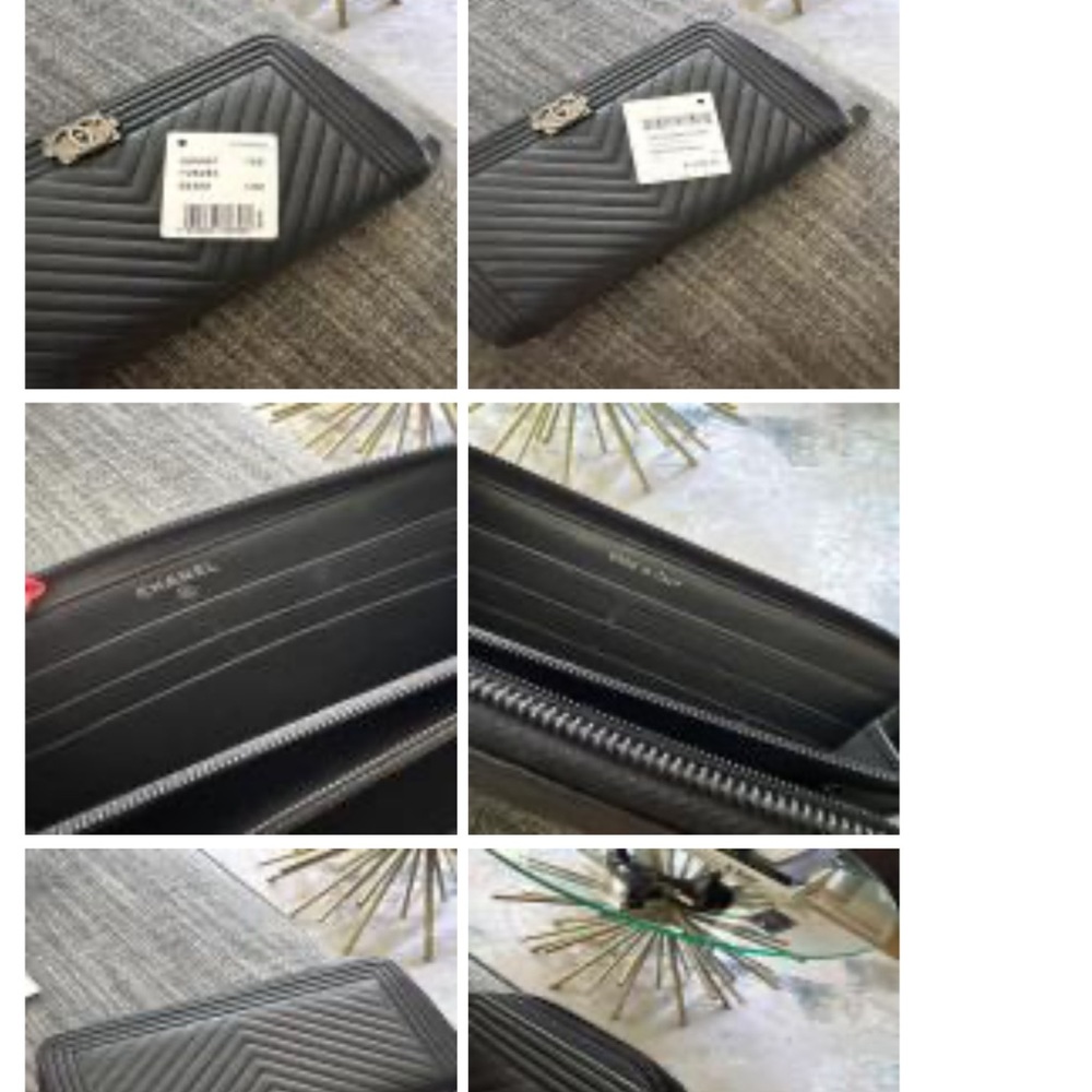 CHANEL Black Quilted Leather Wallet